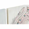 Canvas DKD Home Decor Pinewood Canvas 90 x 3,7 x 90 cm