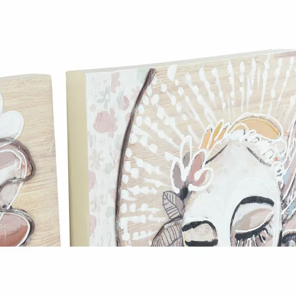 Canvas DKD Home Decor Pinewood Canvas 60 x 3,7 x 120 cm
