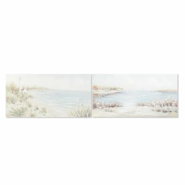 Drobė DKD Home Decor Pušis Drobė 140 x 3,7 x 70 cm