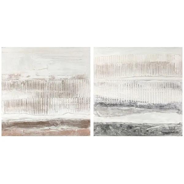 Canvas DKD Home Decor Pinewood Canvas 100 x 3,7 x 100 cm