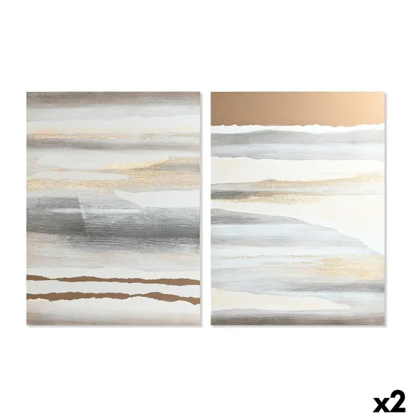 Canvas DKD Home Decor Pinewood Canvas 90 x 3,7 x 120 cm