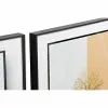 Set of 3 pictures DKD Home Decor Alumiini Puu MDF 200 x 3 x 70 cm (3 Kappaletta)