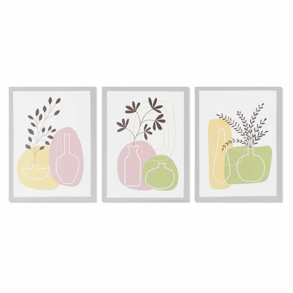 Drobė DKD Home Decor Pušis Drobė 30 x 1,8 x 40 cm