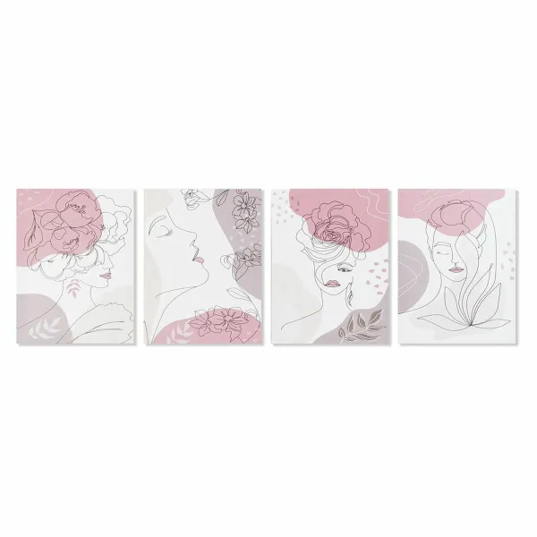 Drobė DKD Home Decor Pušis Drobė 30 x 1,8 x 40 cm
