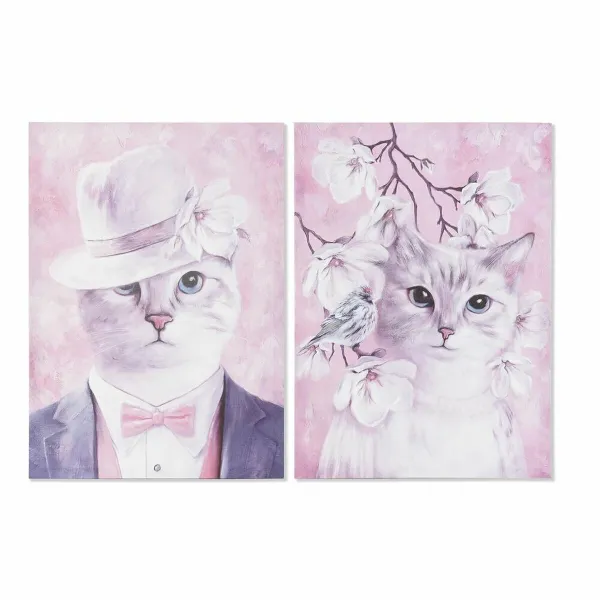 Drobė DKD Home Decor Pušis Drobė 50 x 1,8 x 70 cm