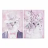 Canvas DKD Home Decor Pinewood Canvas 50 x 1,8 x 70 cm