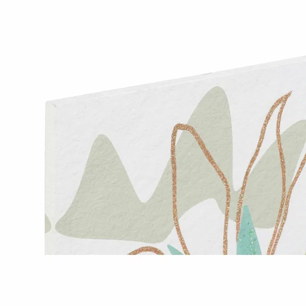 Полотно DKD Home Decor Цветы (60 x 1,8 x 60 cm) (4 штук)