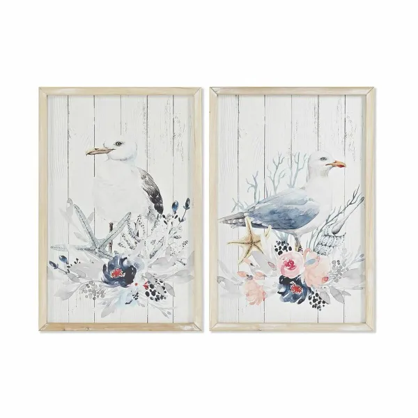 Glezna DKD Home Decor Koks MDF 40 x 1,8 x 60 cm