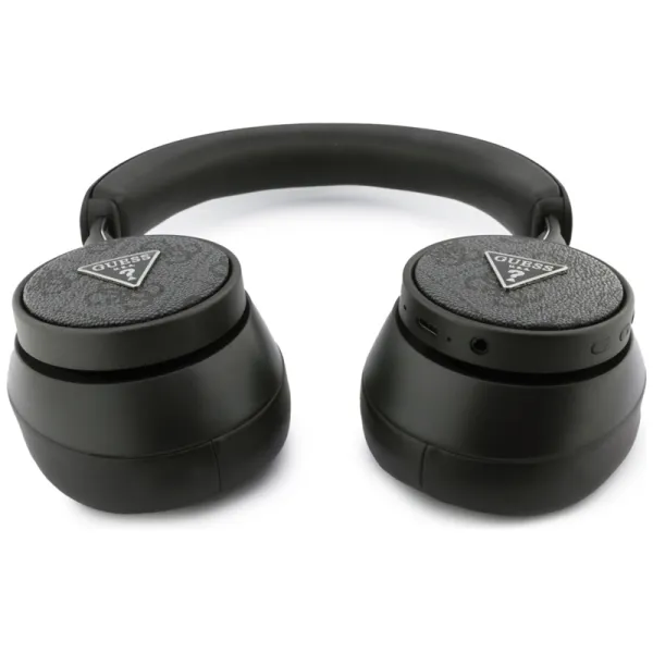 Guess 4G Triangle Logo - Bezdrátová sluchátka pøes uši Bluetooth V5.4 ENC (Èerná)