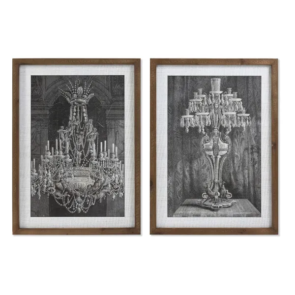 Paveikslas DKD Home Decor Stiklas Eglė 50 x 2 x 70 cm