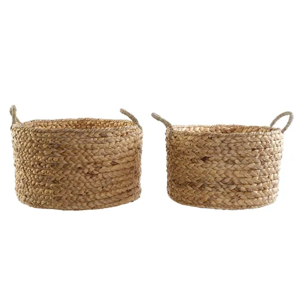 Grozs DKD Home Decor Brūns Dabisks niedres (2 Daudzums)