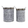 Krepšelio rinkinys DKD Home Decor Balta Ruda Juoda Virvė Geležis 4 Kg (2 Dalys)