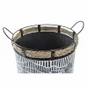 Krepšelio rinkinys DKD Home Decor Balta Ruda Juoda Virvė Geležis 4 Kg (2 Dalys)