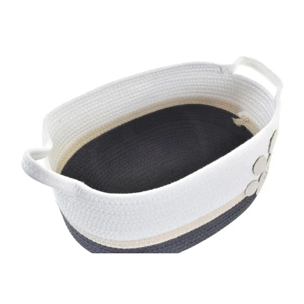 Korisetti DKD Home Decor Valkoinen Harmaa Kerma 60 x 31 x 25 cm 3 Kappaletta