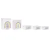 Set of Baskets DKD Home Decor Yellow White Grey Pink Paolownia wood Children's 40 x 30 x 55 cm 5 Pieces (5 Units)