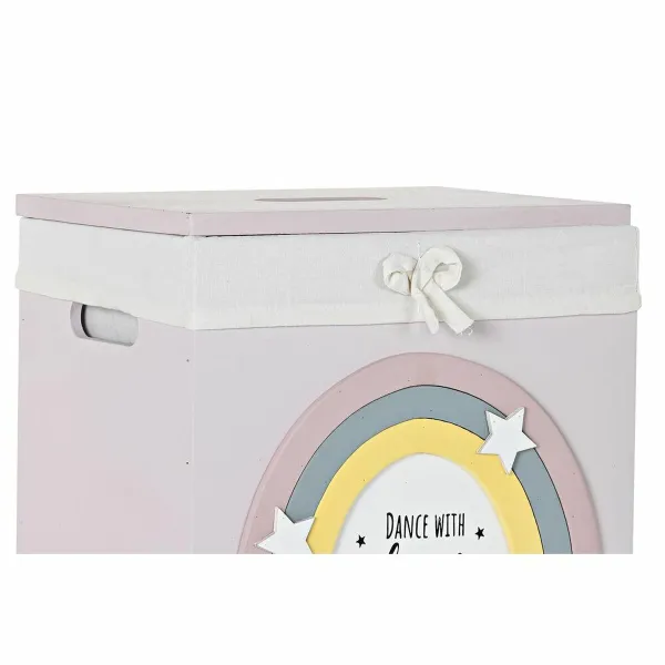 Korisetti DKD Home Decor Keltainen Valkoinen Harmaa Pinkki Paolownia wood Lasten 40 x 30 x 55 cm 5 Kappaletta (5 osaa)