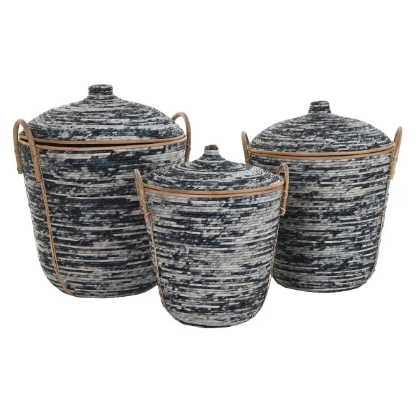 Korisetti DKD Home Decor Valkoinen Musta Luonnollinen