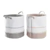 Бельевая корзина DKD Home Decor Серый Розовый полиэстер (39 x 39 x 41 cm) (2 штук)