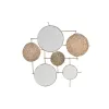 Sienu dekors DKD Home Decor spogulis Dabisks Metāls Brūns Varš Šķiedra (72 x 3,5 x 74 cm)