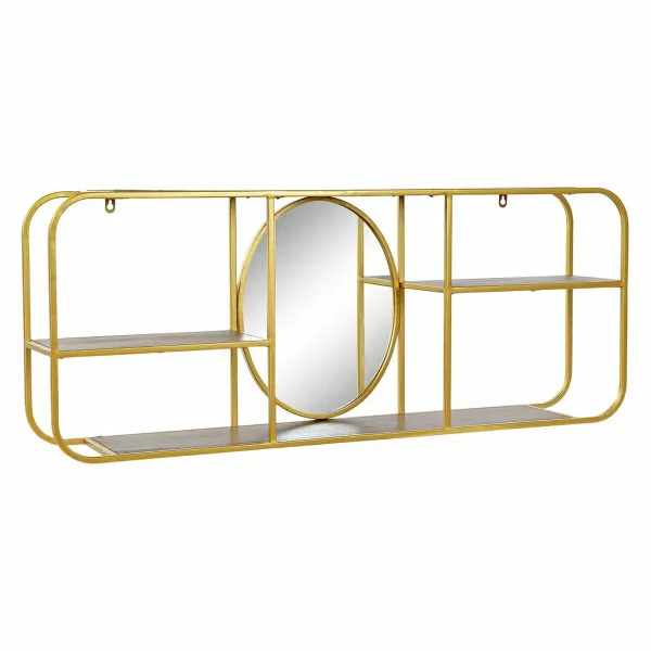 Настенное зеркало DKD Home Decor Коричневый Позолоченный 100 x 18 x 40 cm