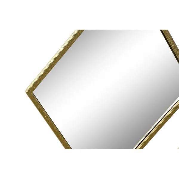 Настенное зеркало DKD Home Decor Позолоченный ромбы 63 x 2 x 90 cm