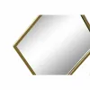 Sieninis veidrodis DKD Home Decor Auksinis Rombas 63 x 2 x 90 cm