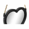Набор зеркал DKD Home Decor Зеркало Сердце Чёрный PP 2 штук (27 x 3 x 27 cm)