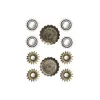 Spoguļu Komplekts DKD Home Decor Stikls Bronza PP 2 gb. (35 x 2 x 35 cm)