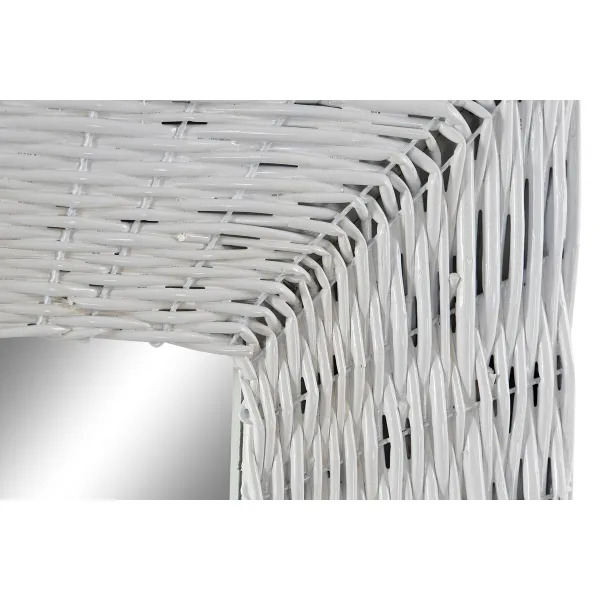 Sieninis veidrodis DKD Home Decor Balta Cottage Pynimas 87 x 4 x 147 cm