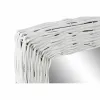 Настенное зеркало DKD Home Decor Белый Cottage плетеный 53,5 x 4 x 62,5 cm
