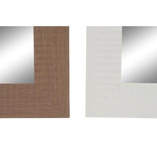 Sieninis veidrodis DKD Home Decor Ruda Juoda Tamsiai pilka Dramblio kaulas 70 x 2 x 97 cm (4 vnt.)