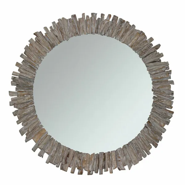 Seinäpeili DKD Home Decor Kuusi Kristalli 60 x 4 x 60 cm Valkoinen Alpino Kannot