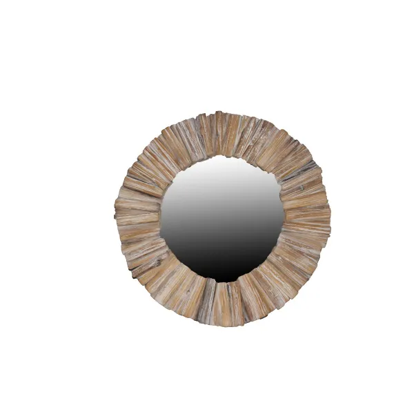 Seinäpeili DKD Home Decor Kuusi Kristalli 60 x 4 x 60 cm Valkoinen Alpino Kannot