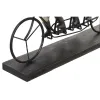 Dekoratīvās figūriņas DKD Home Decor Mērkaķis Trīsritenis Melns Bronza Metāls Sveķi Koloniāls (40 x 9 x 31 cm)