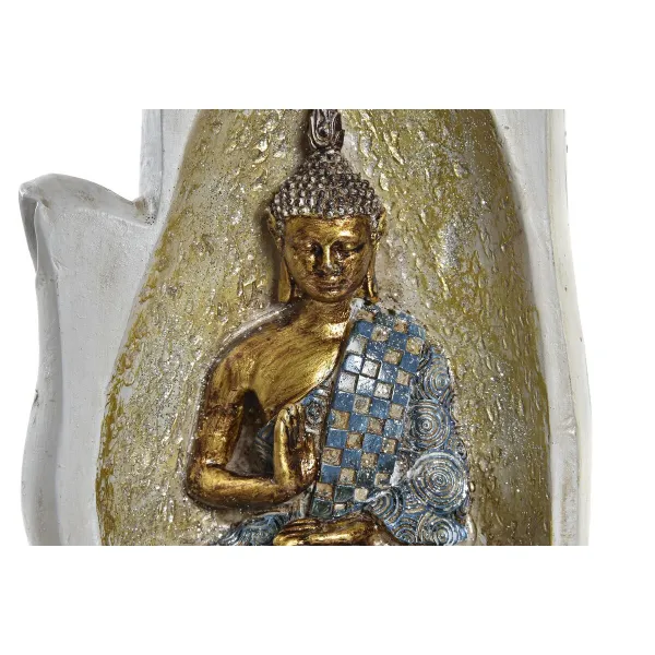 Декоративная фигура DKD Home Decor Серый Позолоченный Будда Смола (10 x 7,2 x 20,9 cm) (2 штук)