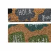 Doormat DKD Home Decor Black Grey Brown Rubber Mint 2 Units Coconut Fibre (60 x 40 x 1,5 cm)