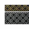 Kynnysmatto DKD Home Decor Hopeinen Musta Kullattu Kumi Arabi 2 osaa (75 x 45 x 0,5 cm)