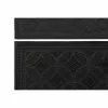 Doormat DKD Home Decor Black Rubber 2 Units (60 x 40 x 0,3 cm)