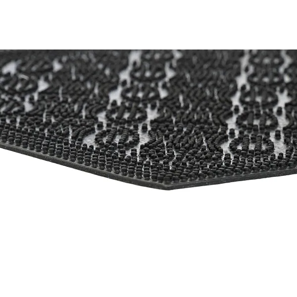 Durų kilimėlis DKD Home Decor Juoda Guma 2 vnt. (60 x 40 x 0,3 cm)