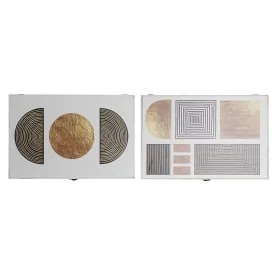 Dekoratīvs skapītis DKD Home Decor Melns Bronza Koks MDF (2 gb.)