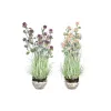 Декоративное растение DKD Home Decor Кувшин 20 x 20 x 78 cm Фарфор Розовый PVC (2 штук)