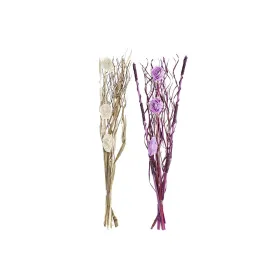 букет DKD Home Decor Розовый Лиловый Белый Сухой цветок (30 x 30 x 100 cm) (2 штук)