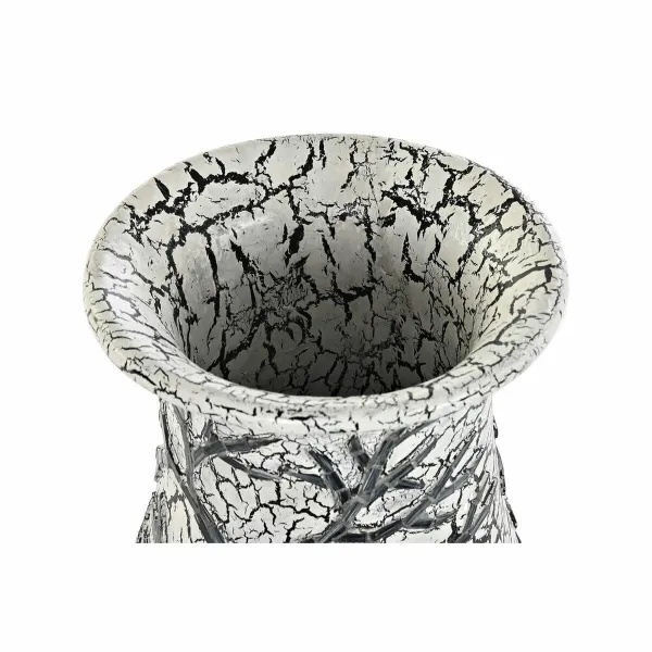 Maljakko DKD Home Decor Puut Valkoinen Musta Valkoinen/Musta Kristalli Terrakotta 29 x 29 x 60 cm