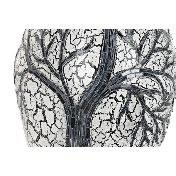 Maljakko DKD Home Decor Puut Valkoinen Musta Valkoinen/Musta Kristalli Terrakotta 29 x 29 x 60 cm