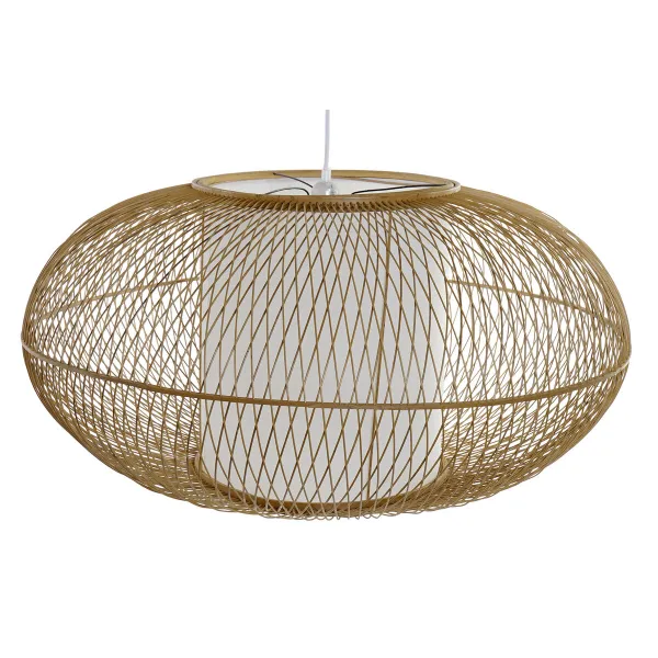 Kattolamppu DKD Home Decor Valkoinen Luonnollinen Bambu 40 W 83 x 83 x 40 cm