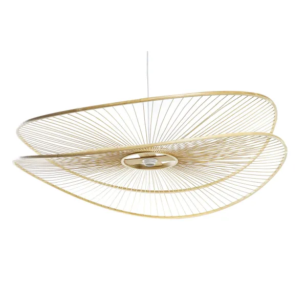 Потолочный светильник DKD Home Decor Коричневый Бамбук 50 W 100 x 100 x 25 cm