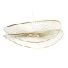 Потолочный светильник DKD Home Decor Коричневый Бамбук 50 W 100 x 100 x 25 cm