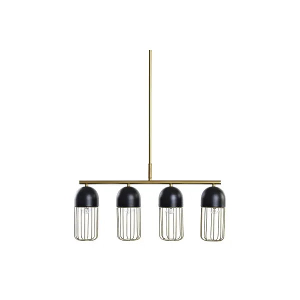 Pakabinamas apšvietimas DKD Home Decor Juoda Auksinis 220 V 50 W (60 x 11 x 26 cm)