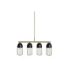 Pakabinamas apšvietimas DKD Home Decor Juoda Auksinis 220 V 50 W (60 x 11 x 26 cm)