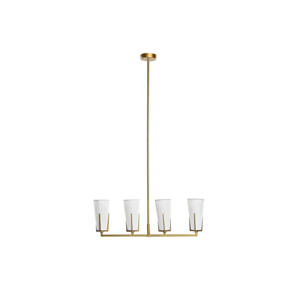 Потолочный светильник DKD Home Decor Позолоченный Белый (67 x 14 x 22 cm)